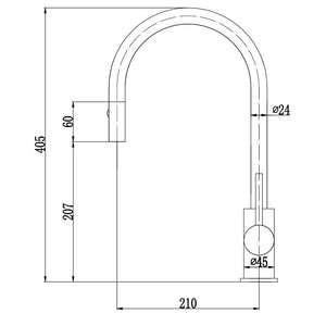 IKON OTUS PULL-OUT SINK MIXER 405MM CHROME