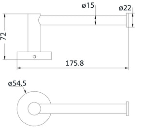 IKON OTUS TOILET ROLL HOLDER CHROME 175.8MM