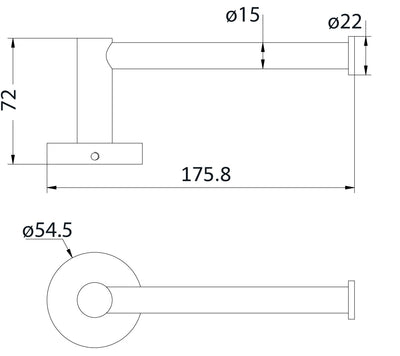 IKON OTUS TOILET ROLL HOLDER BRUSHED NICKEL 175.8MM