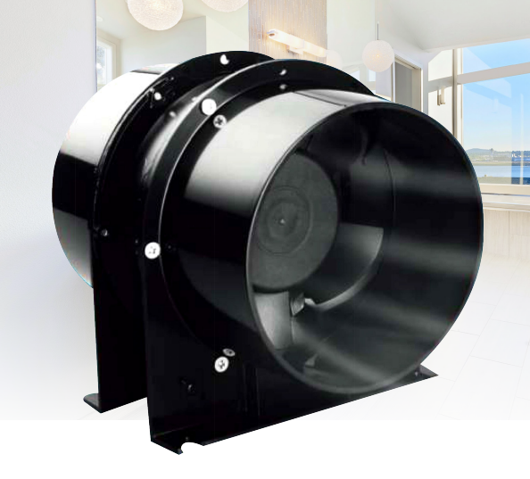 VENTAIR INLINE AXIAL EXHAUST FAN BLACK (AVAILABLE IN 100MM AND 150MM)