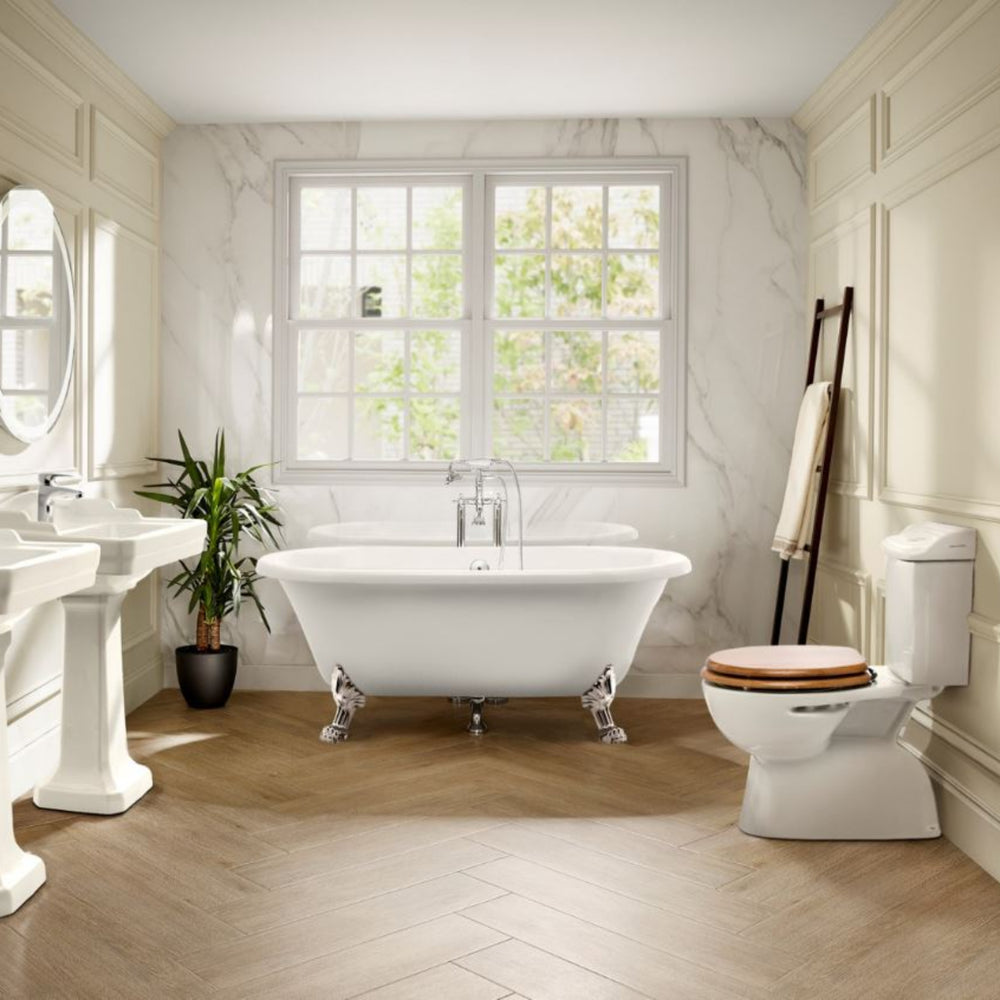 JOHNSON SUISSE COLONIAL II CLOSE COUPLED TOILET GLOSS WHITE