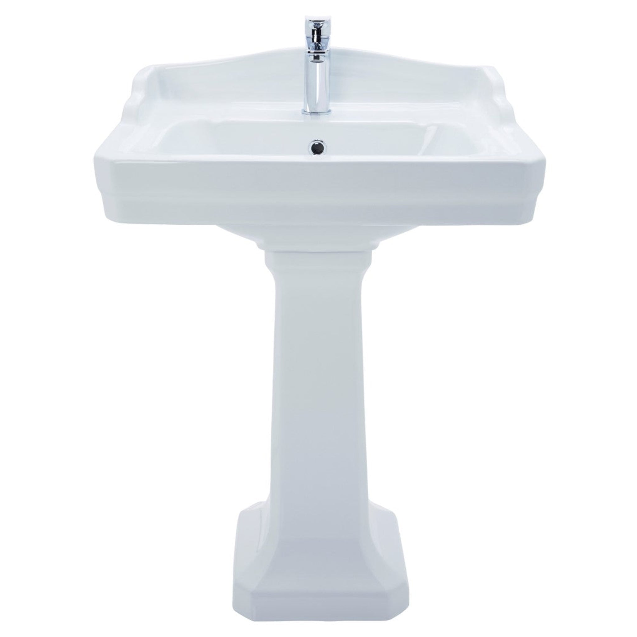 JOHNSON SUISSE COLONIAL WALL HUNG BASINS WHITE 610MM