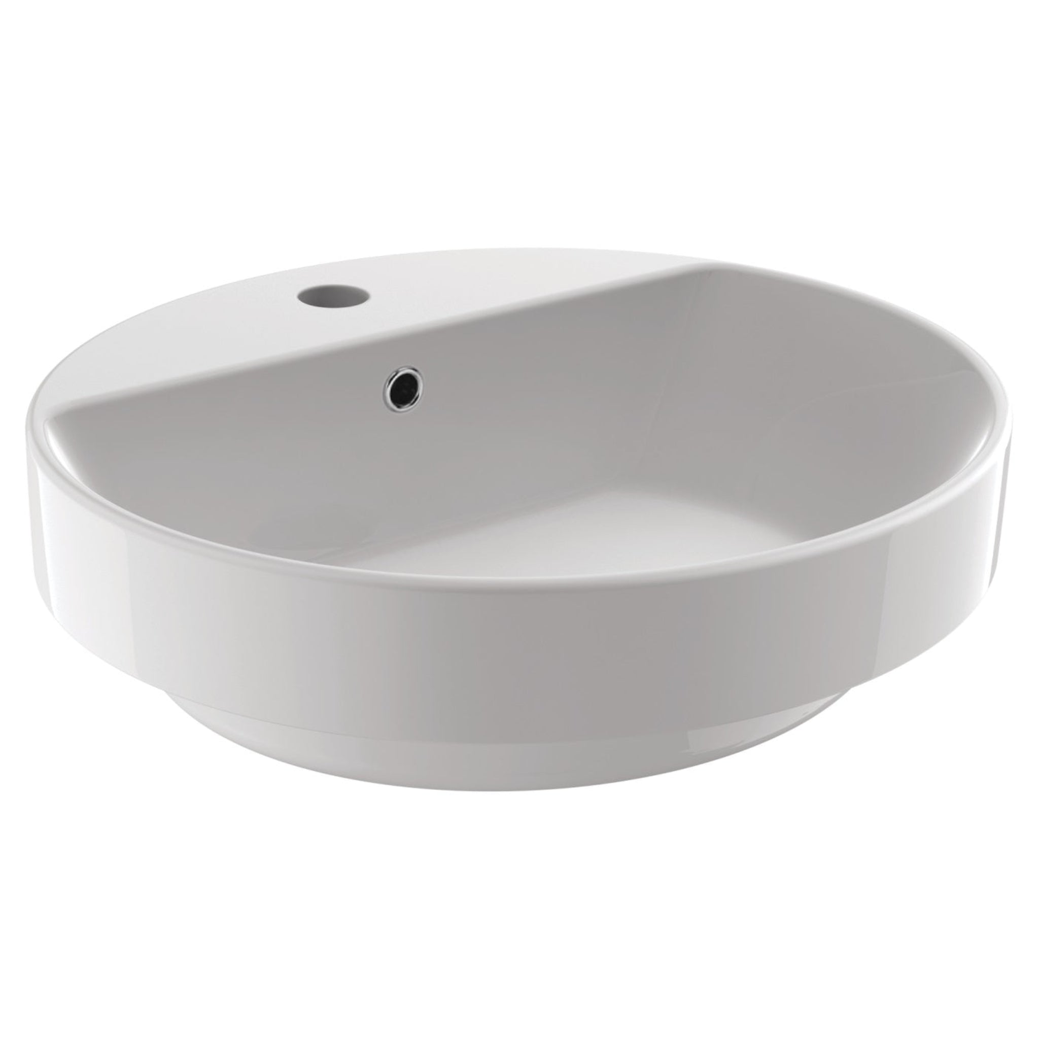 JOHNSON SUISSE GEMELLI OVAL SEMI-INSET BASINS WHITE 450MM