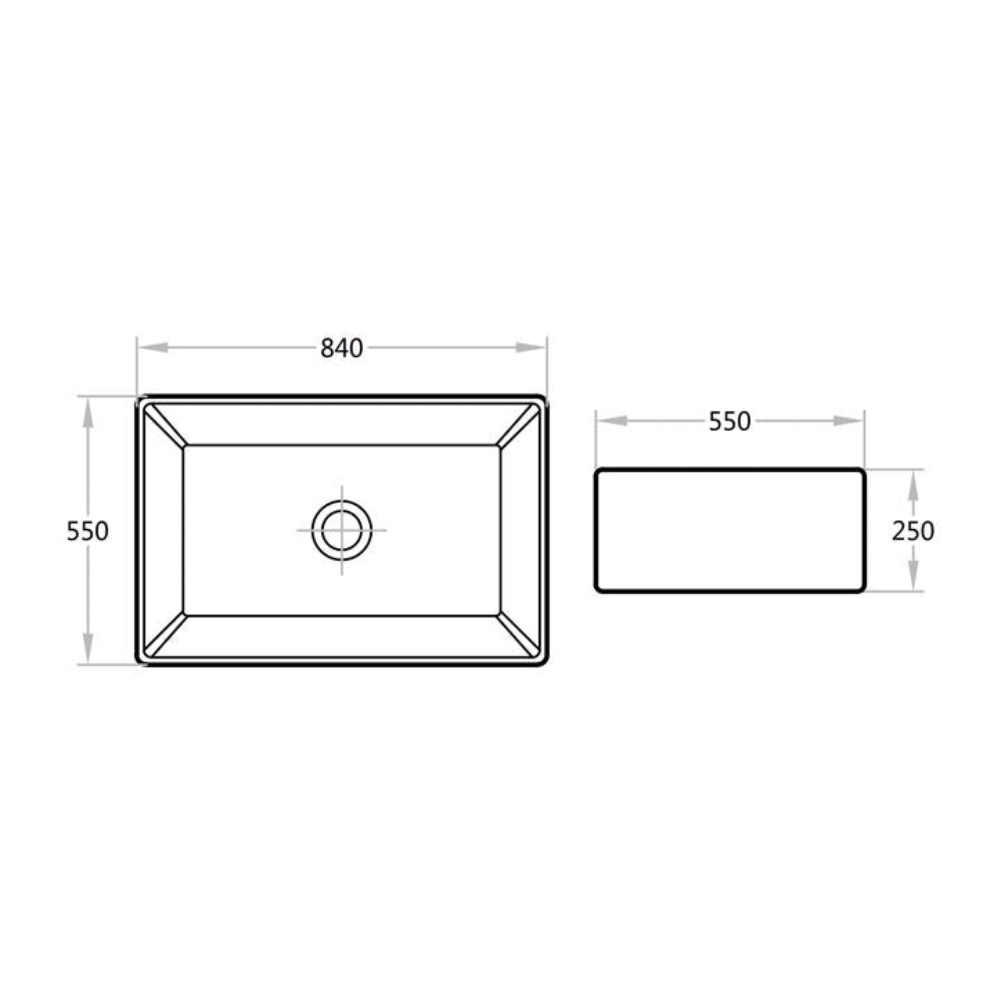POSEIDON FERMENTALE CERAMIC KITCHEN SINK WHITE 840MM