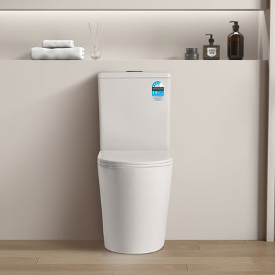 POSEIDON AVIS RIMLESS BACK TO WALL TOILET SUITE GLOSS WHITE