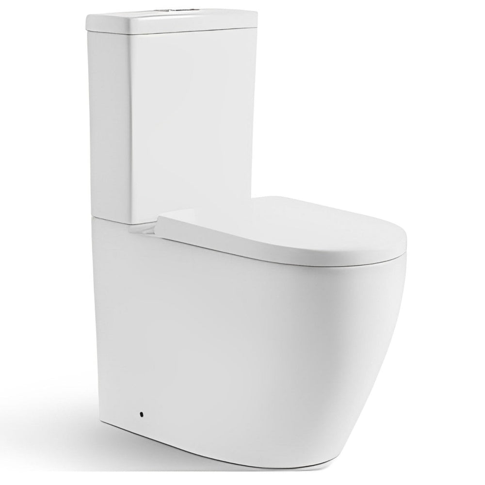POSEIDON AVIS RIMLESS BACK TO WALL TOILET SUITE MATTE WHITE