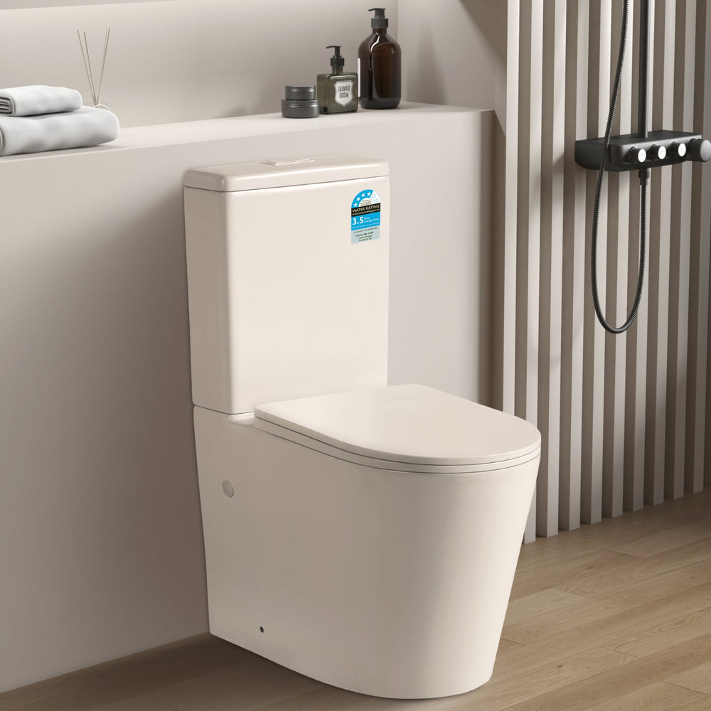 POSEIDON AVIS RIMLESS BACK TO WALL TOILET SUITE MATTE WHITE