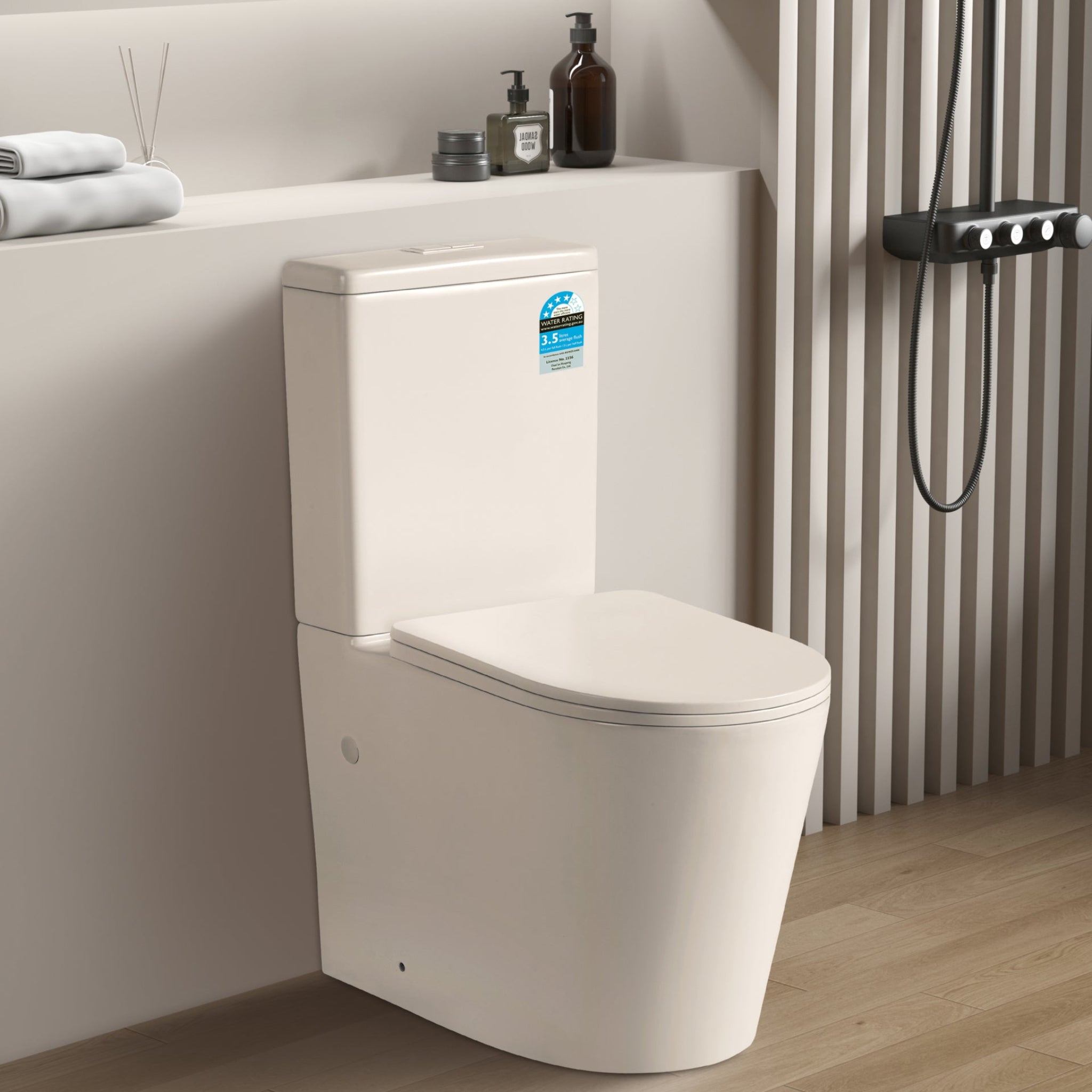 POSEIDON AVIS RIMLESS BACK TO WALL TOILET SUITE MATTE WHITE