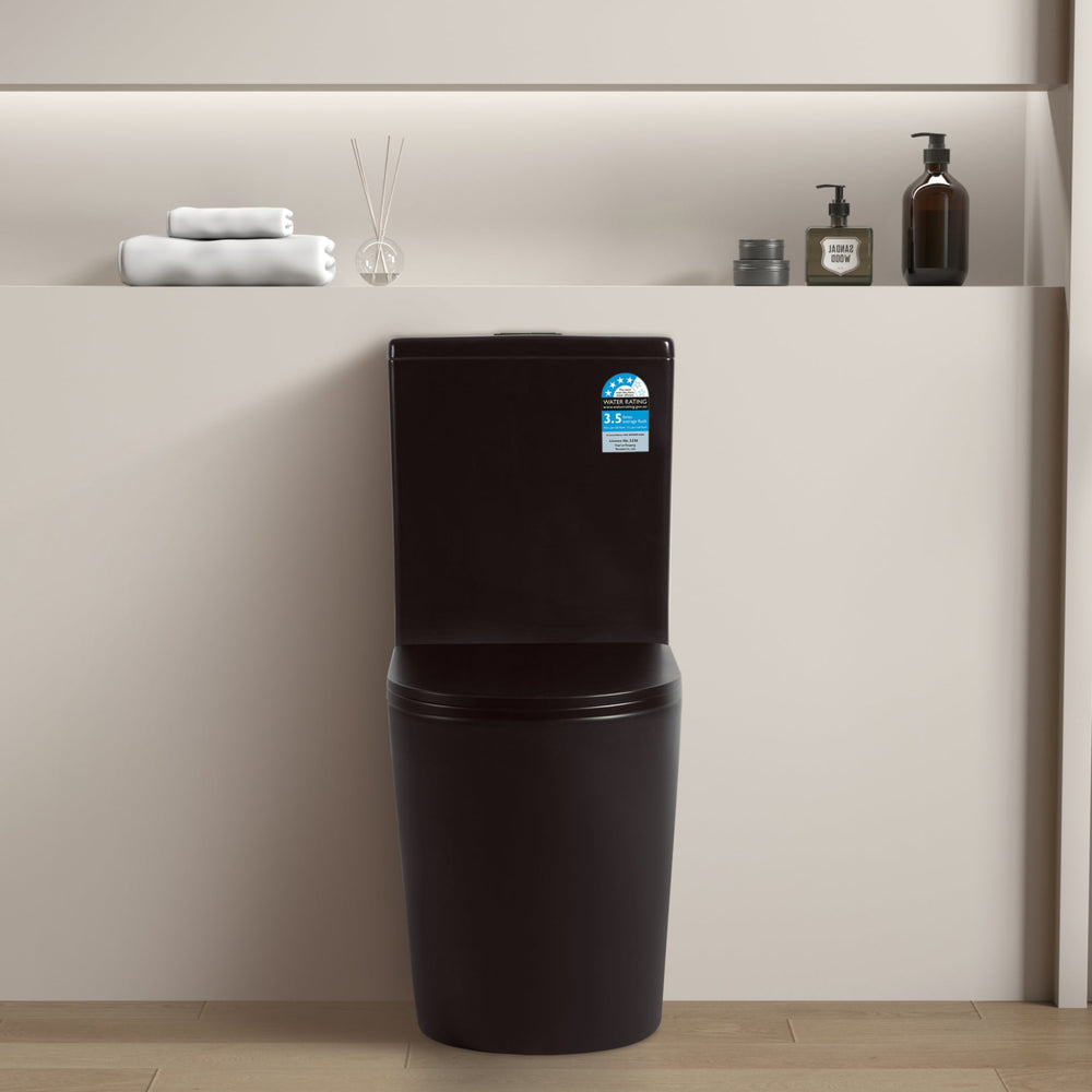 POSEIDON AVIS RIMLESS BACK TO WALL TOILET SUITE MATTE BLACK