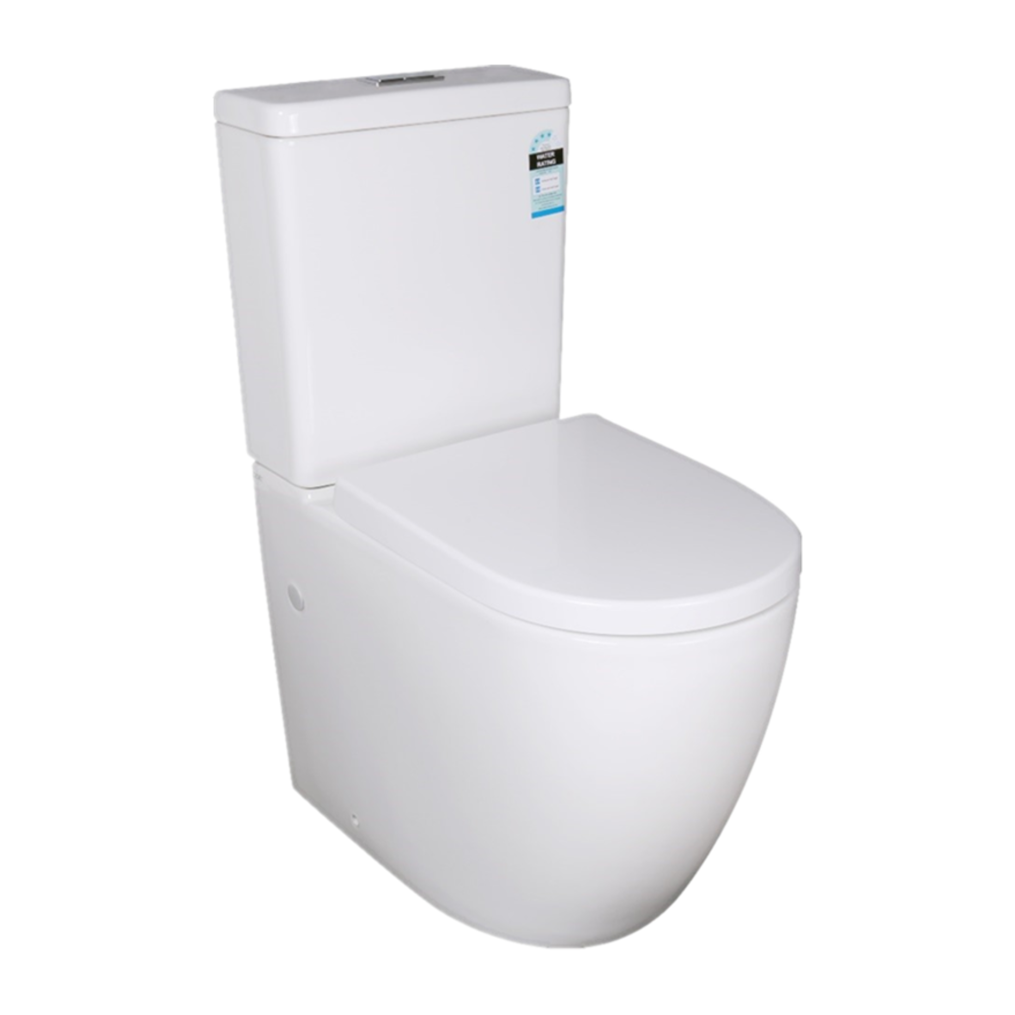 POSEIDON ELVERA BACK TO WALL TOILET SUITE GLOSS WHITE