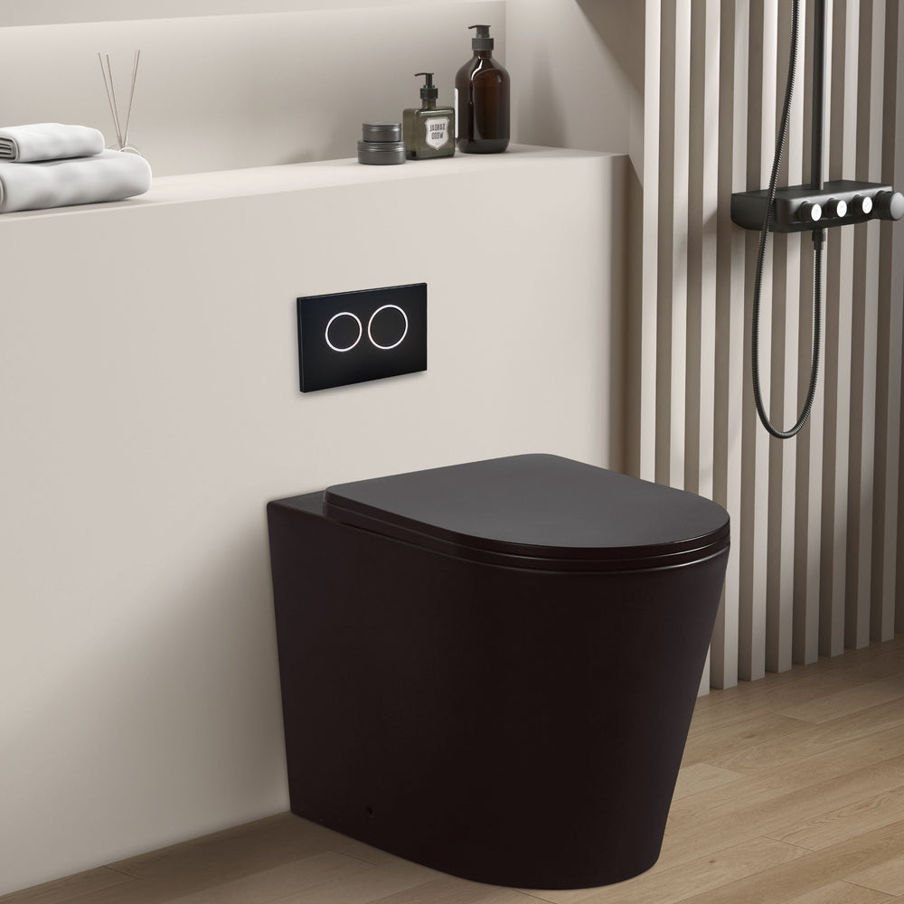 POSEIDON AVIS RIMLESS WALL FACED FLOOR PAN MATTE BLACK