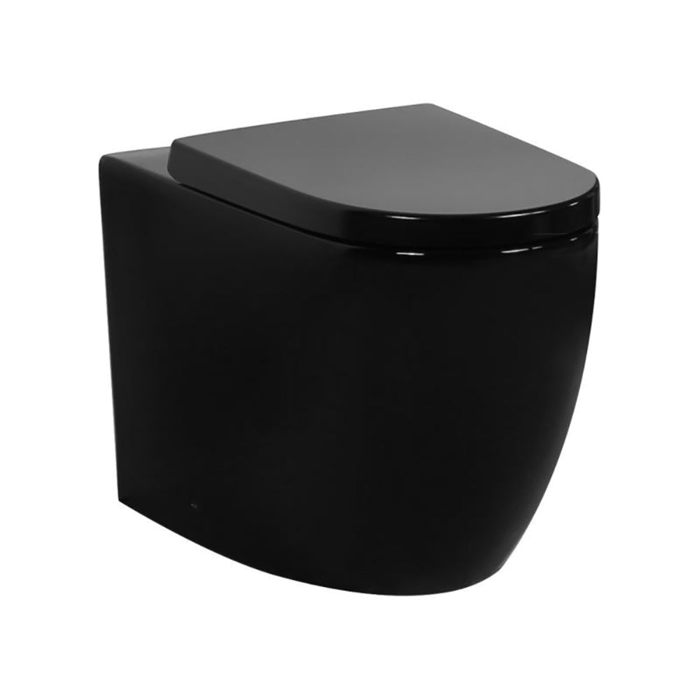 POSEIDON VEDA WALL FACED FLOOR PAN GLOSS BLACK