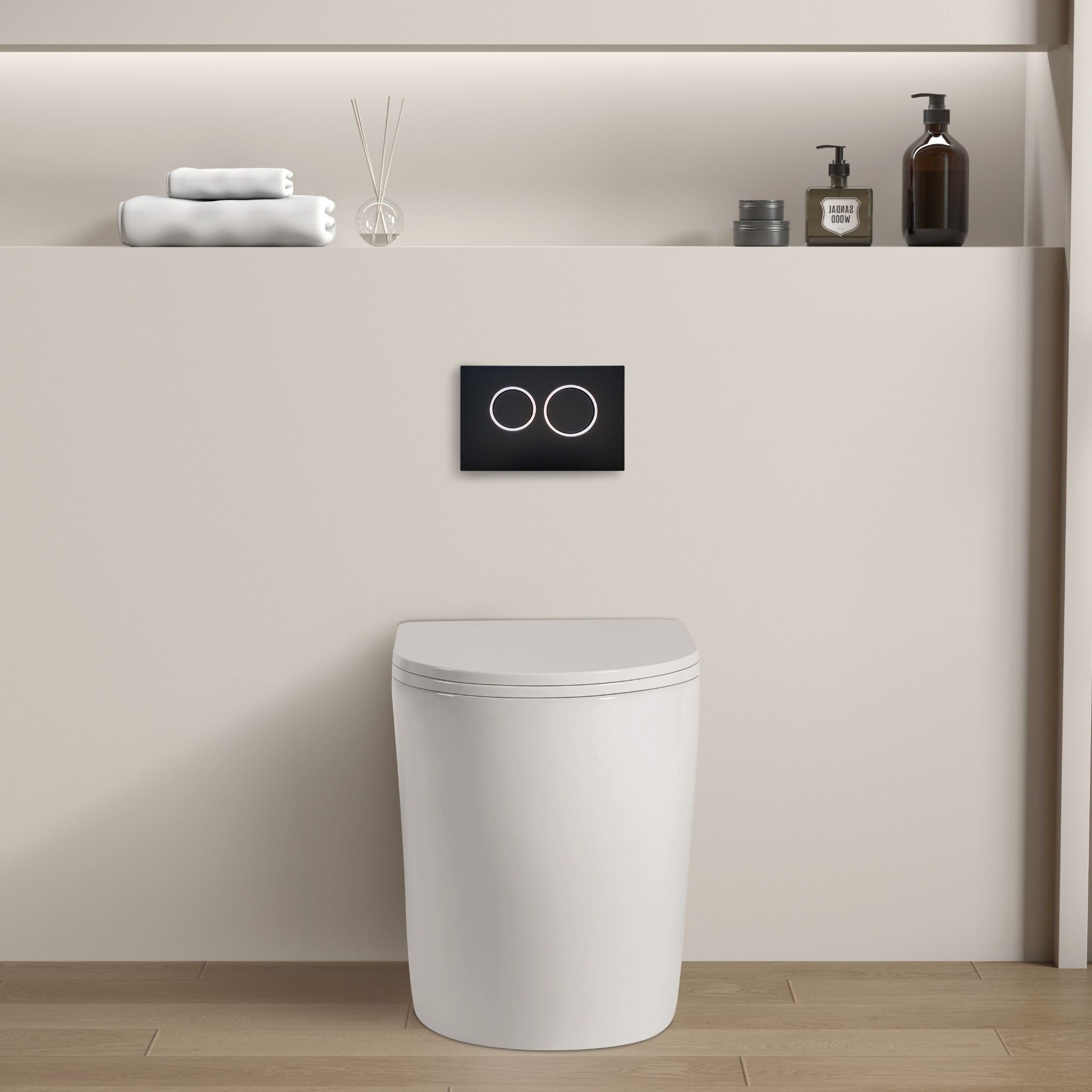 POSEIDON ELVERA TORNADO WALL FACED FLOOR PAN GLOSS WHITE