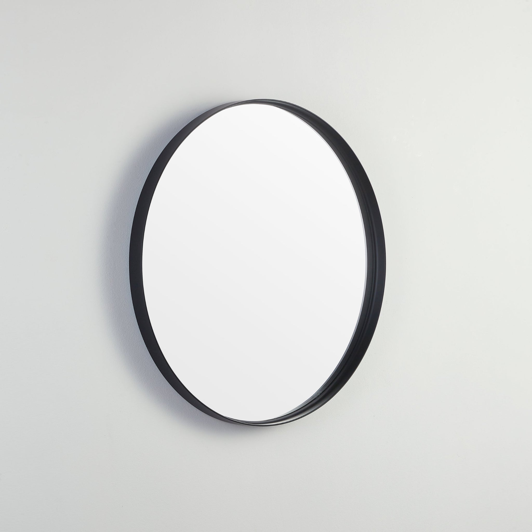 POSEIDON OLIVIA ROUND BLACK FRAMED MIRROR 600X600MM