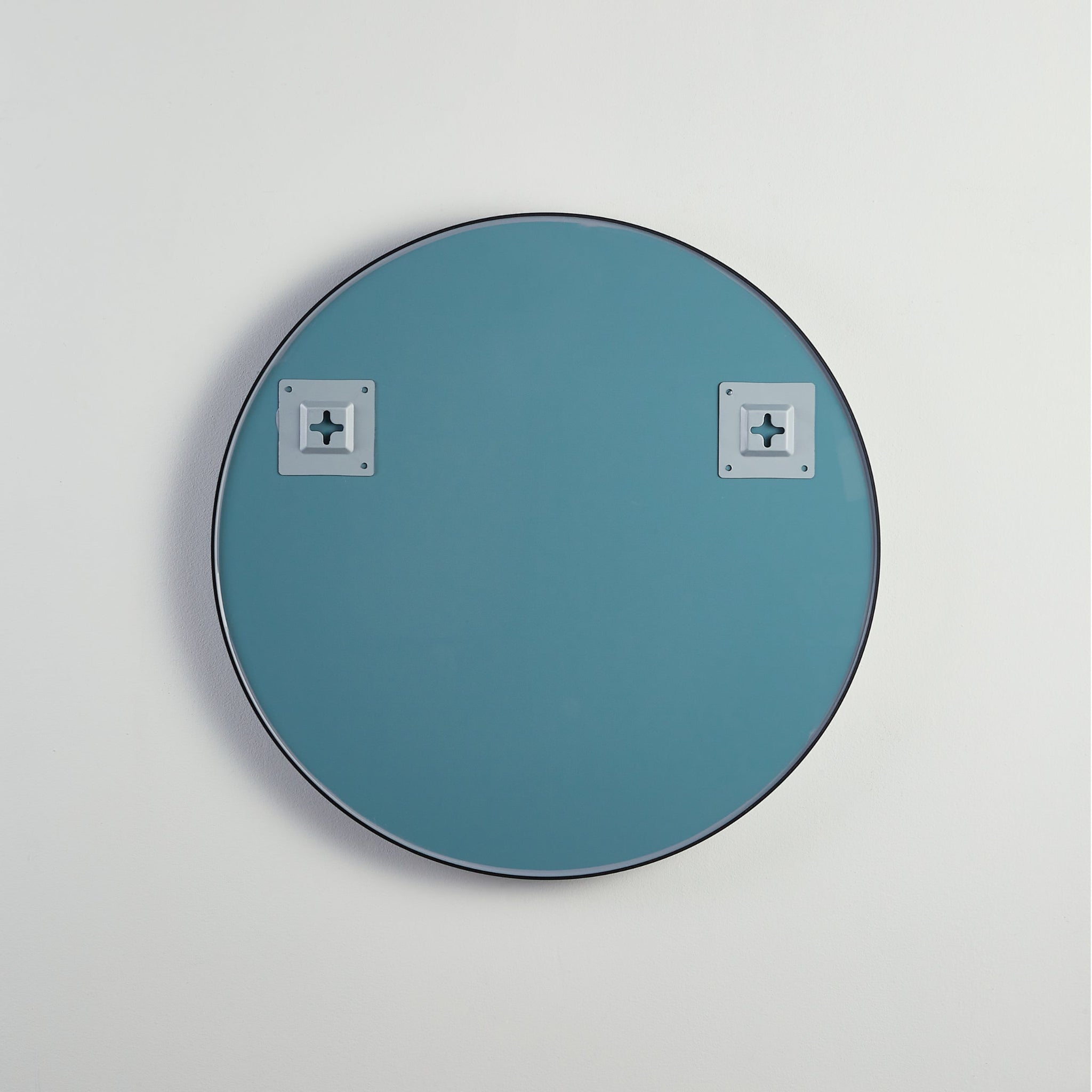 POSEIDON OLIVIA ROUND BLACK FRAMED MIRROR 600X600MM
