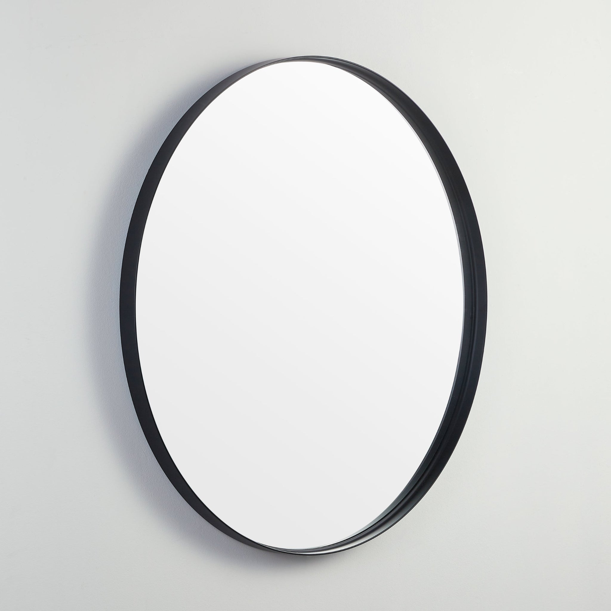 POSEIDON OLIVIA ROUND BLACK FRAMED MIRROR 800X800MM
