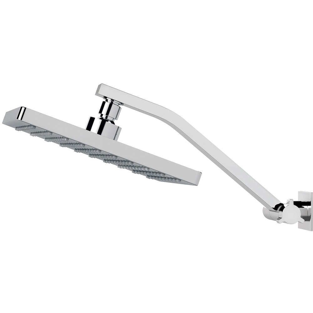 PHOENIX LEXI UNIVERSAL SHOWER ARM AND SQUARE ROSE 200MM CHROME