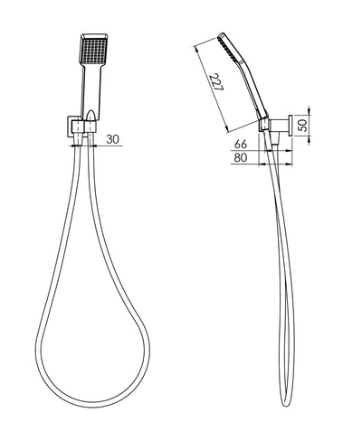 PHOENIX LEXI HAND SHOWER MATTE BLACK
