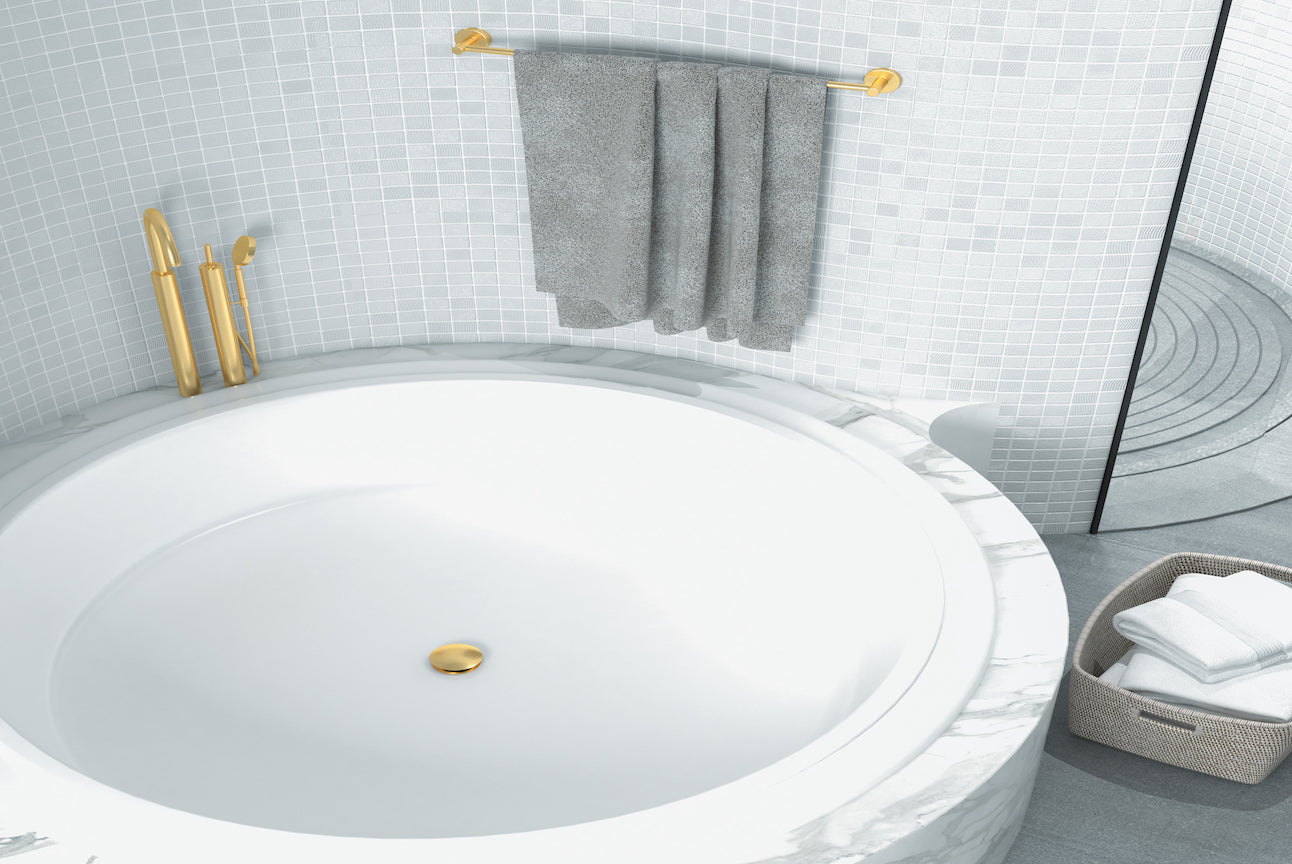 LINSOL EZYFLOW POP-UP PLUG & WASTE BRUSHED BRASS 40MM