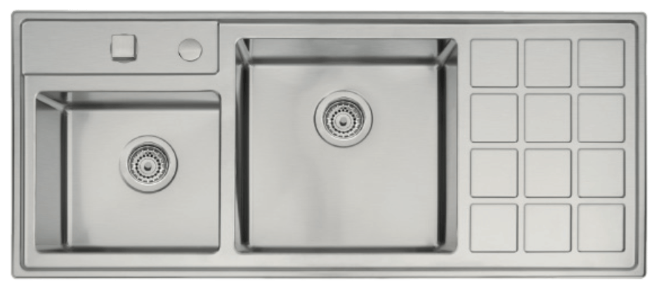LINSOL QUADRUM 19L AND 34L TRAY SINK STAINLESS STEEL 1160MM