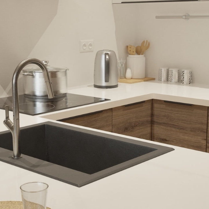 LINSOL TISH PULL-OUT SINK MIXER 463MM BRUSHED STAINLESS