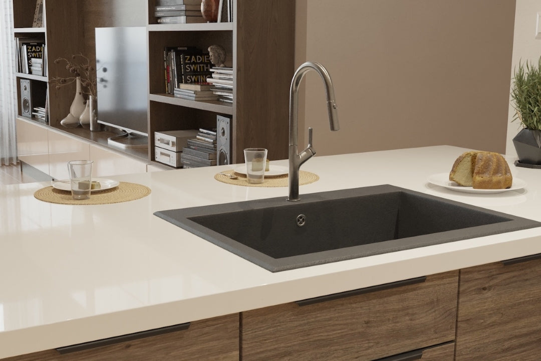 LINSOL TISH PULL-OUT SINK MIXER 463MM BRUSHED STAINLESS