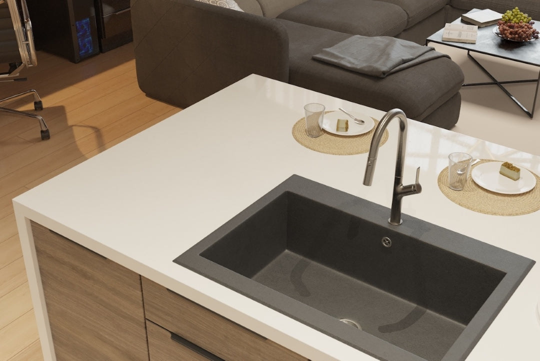 LINSOL TISH PULL-OUT SINK MIXER 463MM BRUSHED STAINLESS