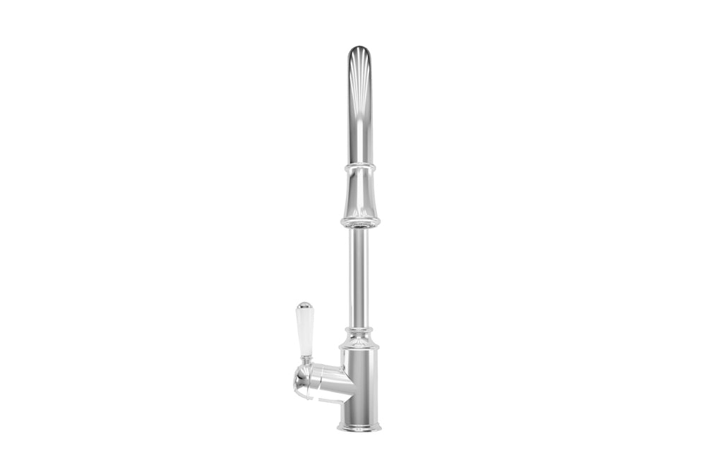 LINSOL TOMMY PULL DOWN SINK MIXER 430MM CHROME AND WHITE