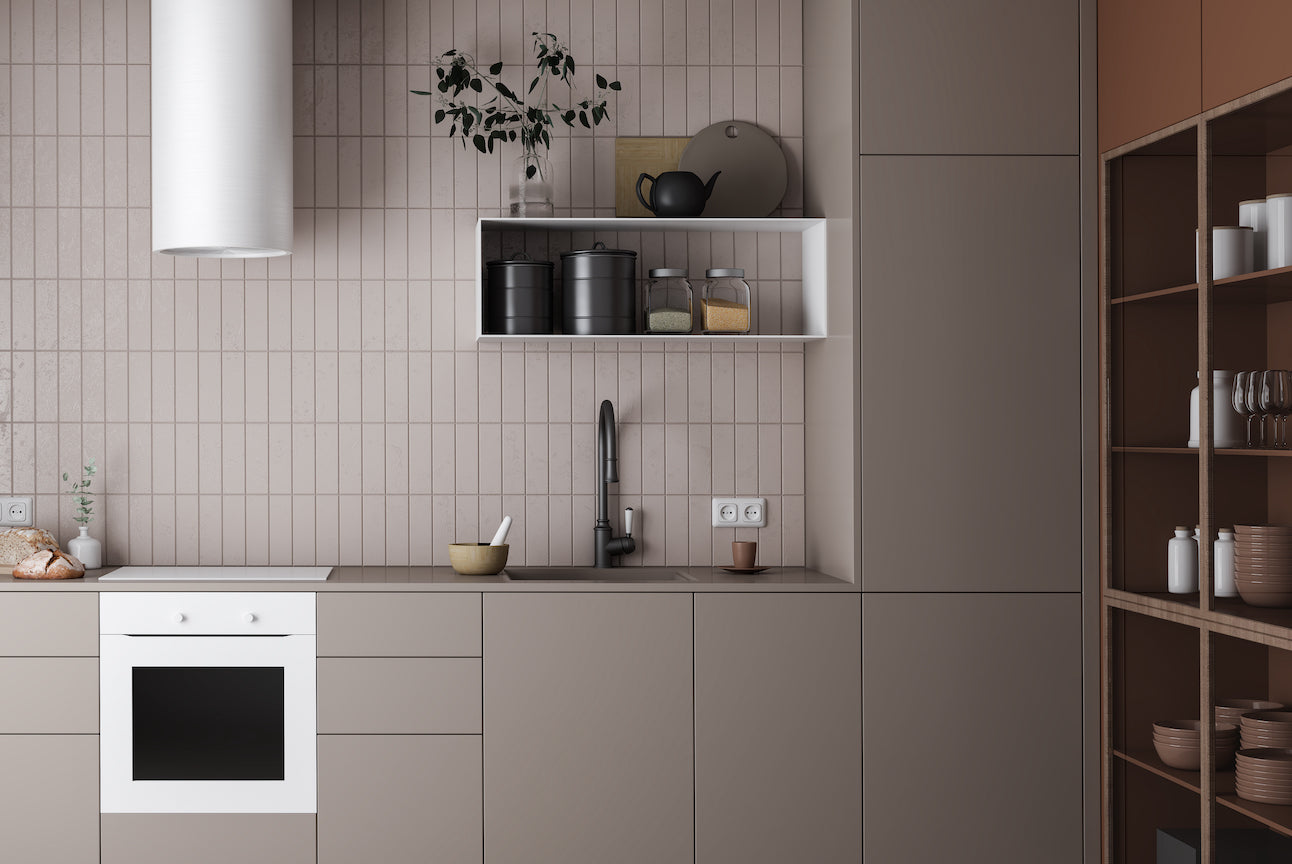 LINSOL TOMMY PULL DOWN SINK MIXER 430MM MATTE BLACK AND WHITE