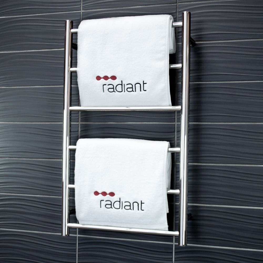 RADIANT HEATING 6-BARS ROUND NON-HEATED TOWEL RAIL CHROME 500MM