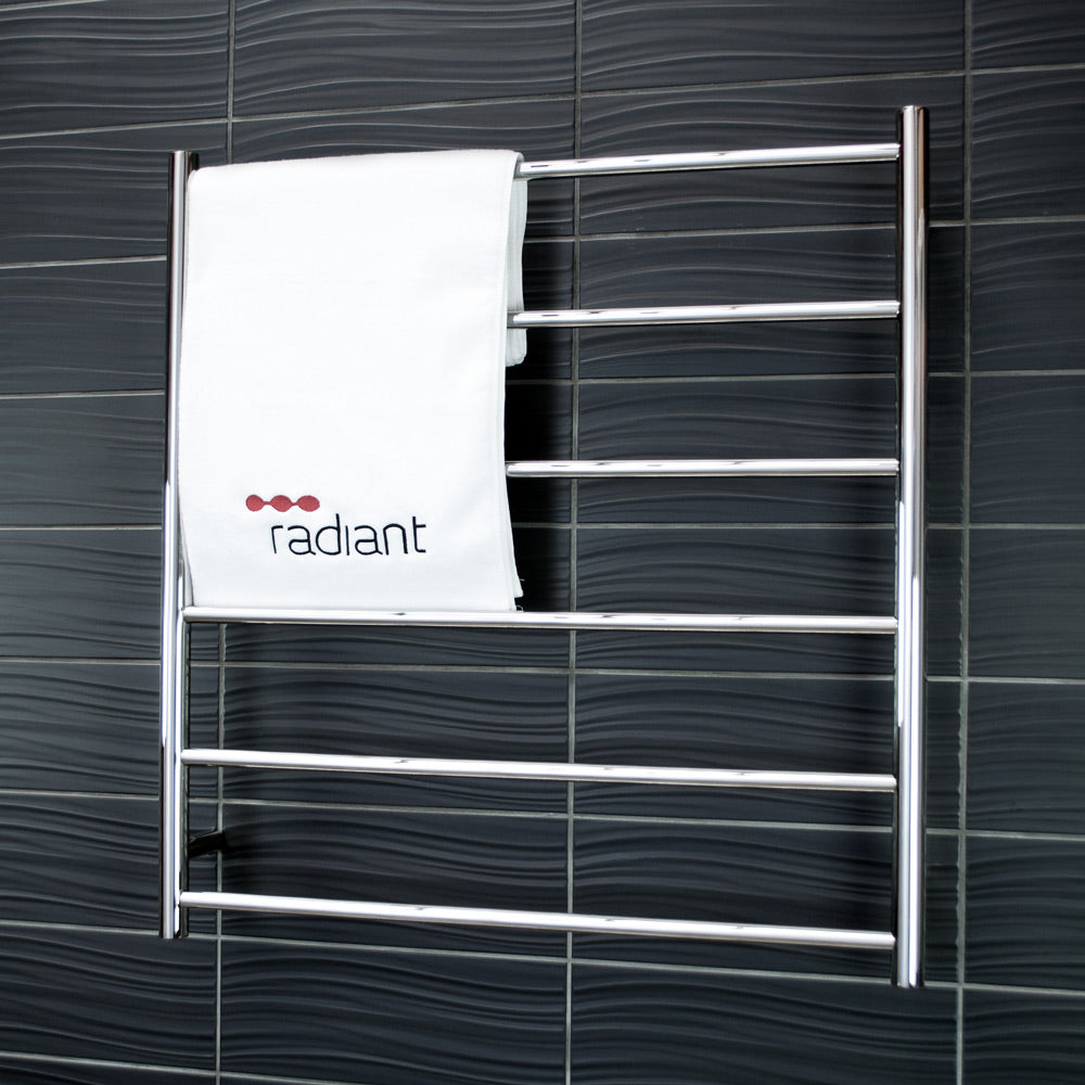 RADIANT HEATING 6-BARS ROUND NON-HEATED TOWEL RAIL CHROME 800MM