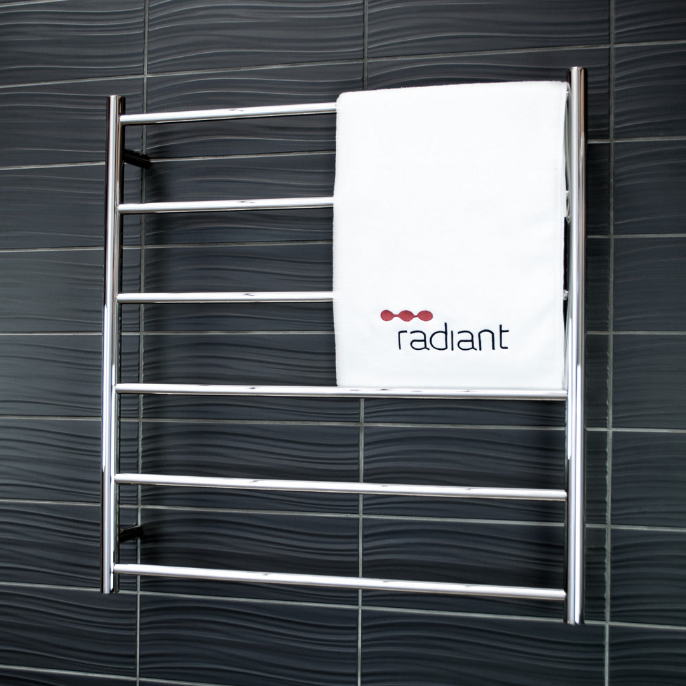 RADIANT HEATING 6-BARS ROUND NON-HEATED TOWEL RAIL CHROME 800MM