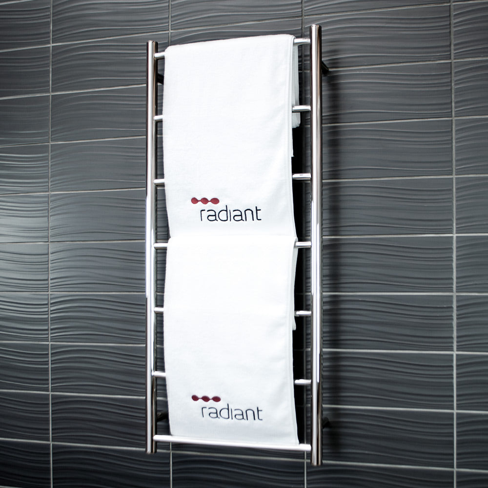 RADIANT HEATING 7-BARS ROUND NON-HEATED TOWEL RAIL CHROME 500MM