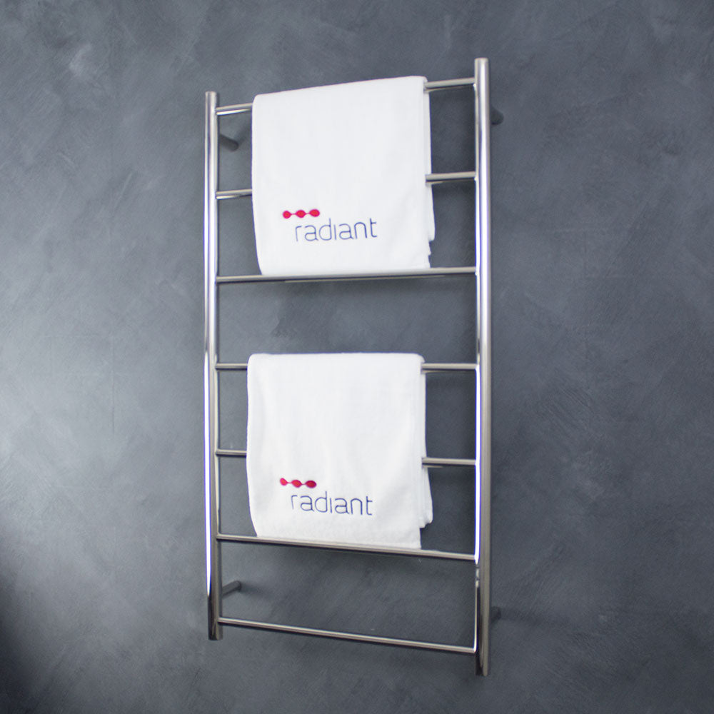 RADIANT HEATING 7-BARS ROUND NON-HEATED TOWEL RAIL CHROME 600MM