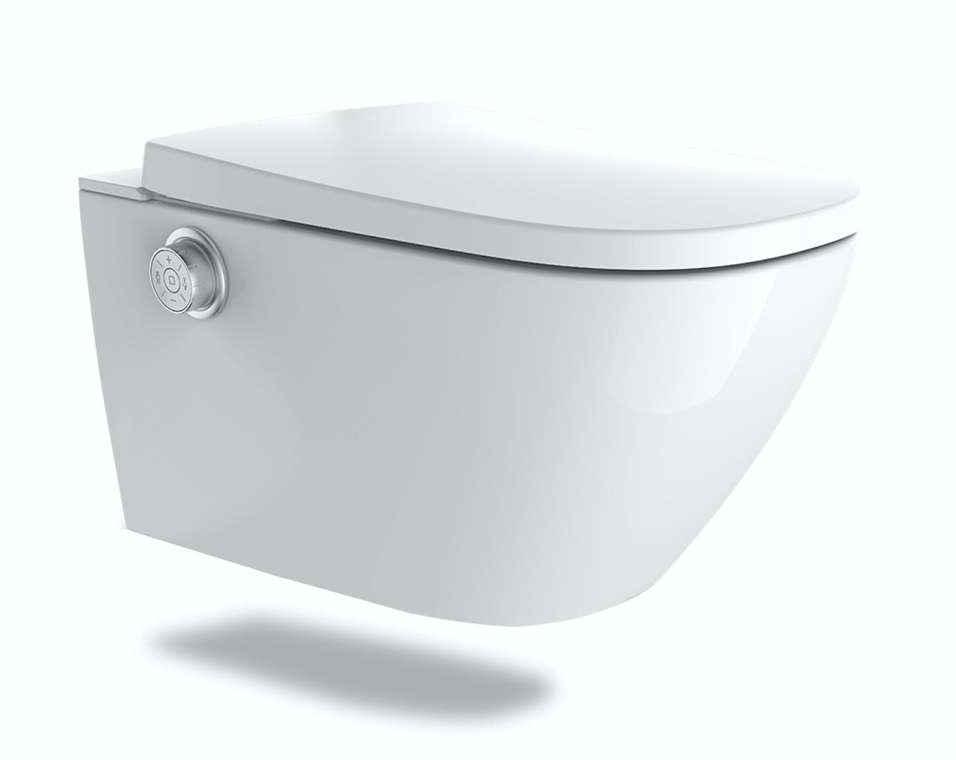 GALLARIA LENZA COMFORT RIMLESS WALL HUNG PAN AND REMOTE WASHLET PACKAGE GLOSS WHITE
