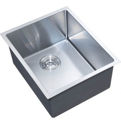 OTTI AXON 39S SINGLE BOWL KITCHEN AND LAUNDRY SINK SILVER 390MM