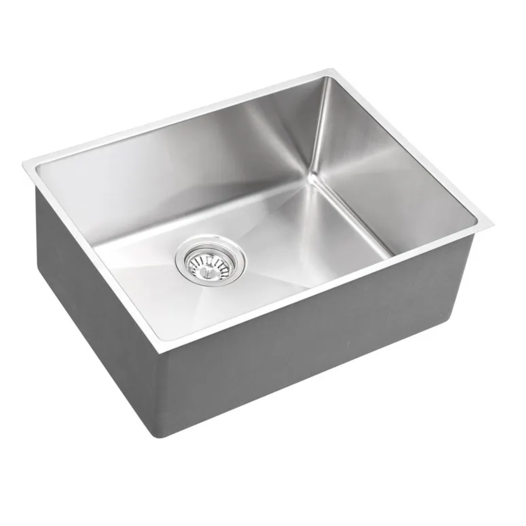 OTTI AXON 58S SINGLE BOWL KITCHEN AND LAUNDRY SINK SILVER 580MM