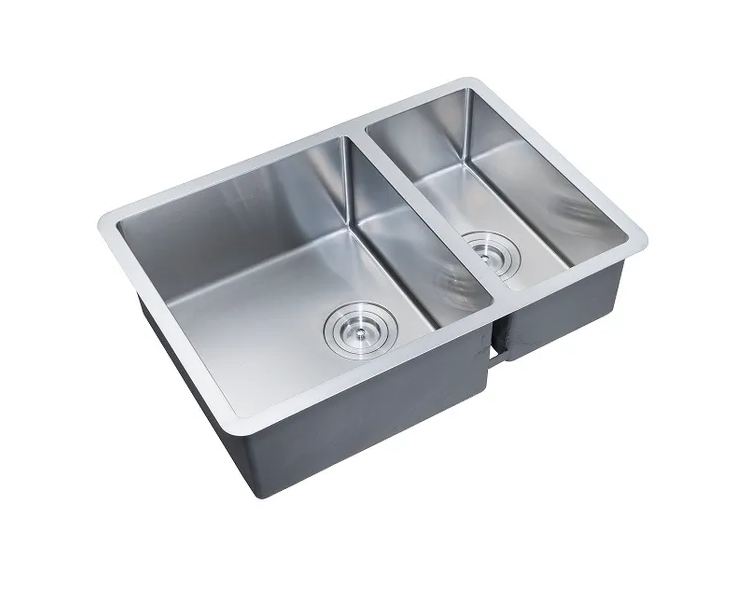 INSPIRE DOUBLE BOWL KITCHEN SINK CHROME 660MM
