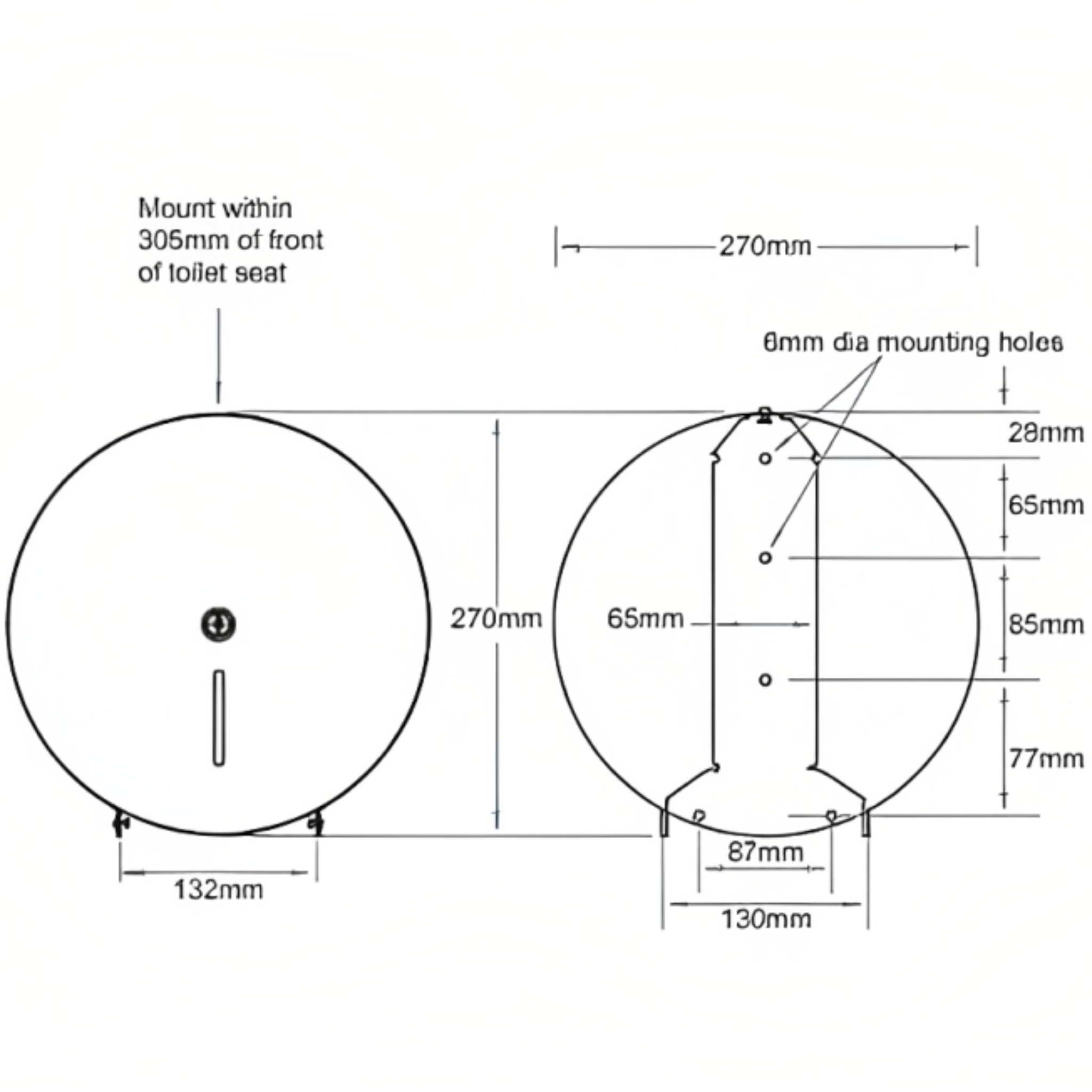 POSEIDON PAPER HOLDER 270MM