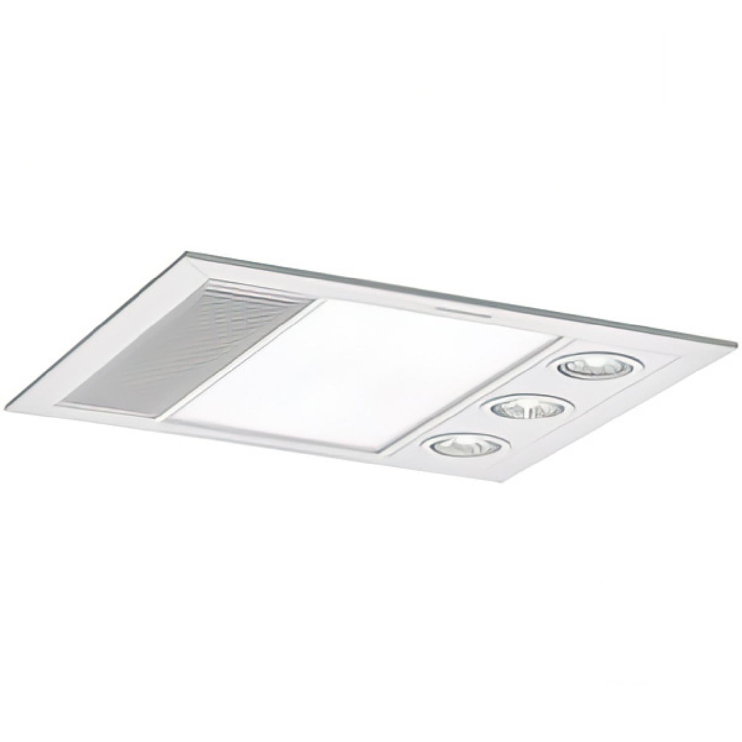 MARTEC LINEAR MINI 1000W HALOGEN 3 IN 1 BATHROOM HEATER & HIGH EXTRACTION EXHAUST FAN WITH LED LIGHT WHITE