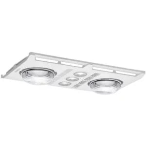 MARTEC PROFILE PLUS 2 HEAT 3 IN 1 BATHROOM HEATER EXHAUST FAN WITH LED LIGHTS WHITE