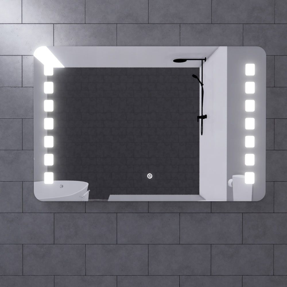 RIVA S1 FRAMELESS FRONTLIT RECTANGLE LED MIRROR 3 COLOUR LIGHTS 1500X900MM