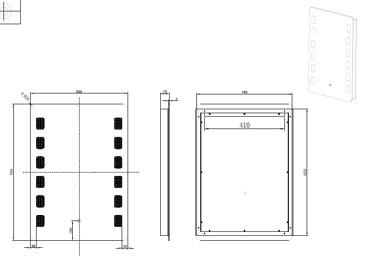 RIVA S1 FRAMELESS FRONTLIT RECTANGLE LED MIRROR 3 COLOUR LIGHTS 500X700MM