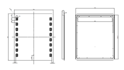 RIVA S1 FRAMELESS FRONTLIT RECTANGLE LED MIRROR 3 COLOUR LIGHTS 750X900MM