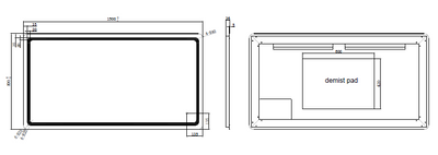 RIVA S2 FRAMELESS FRONTLIT RECTANGLE LED MIRROR 3 COLOUR LIGHTS 1500X800MM