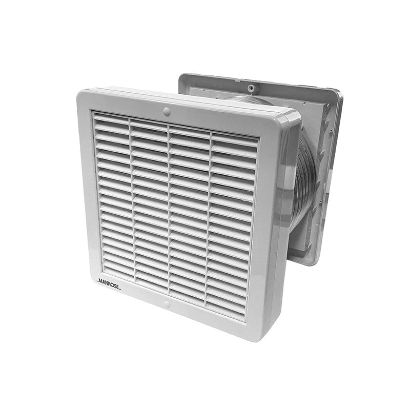 MANROSE COMMERCIAL THROUGH WALL FAN KIT 230MM WHITE