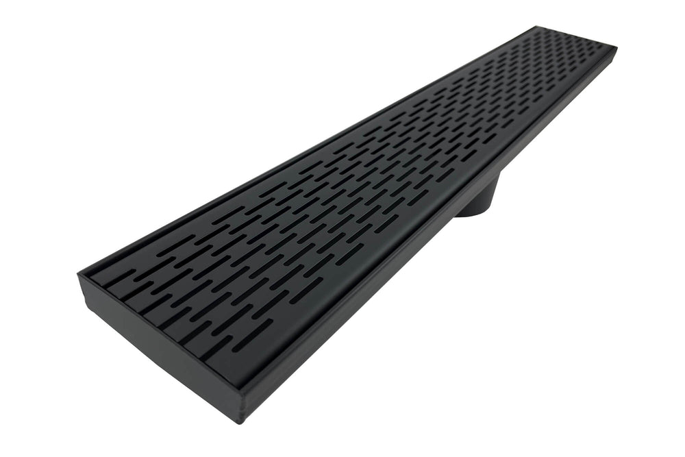 GRATES2GO MATTE BLACK BRICK PATTERN DRAIN 100MM X 1000MM (CUSTOM SIZES AVAILABLE)