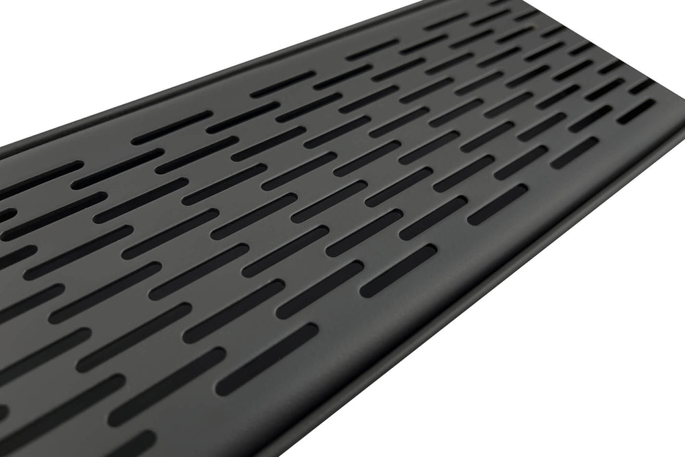 GRATES2GO MATTE BLACK BRICK PATTERN DRAIN 100MM X 1000MM (CUSTOM SIZES AVAILABLE)