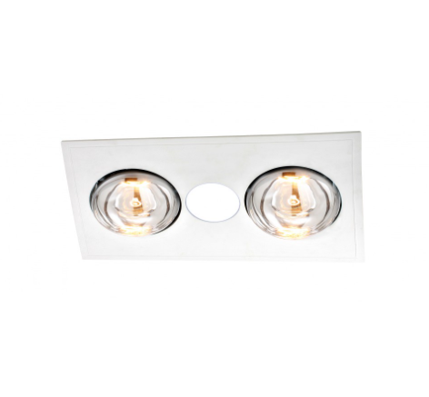VENTAIR MYKA 2 SLIMLINE 3 IN1 WITH 2 HEAT LAMPS, LED DOWNLIGHT AND SIDE DUCTED EXHAUST SILVER