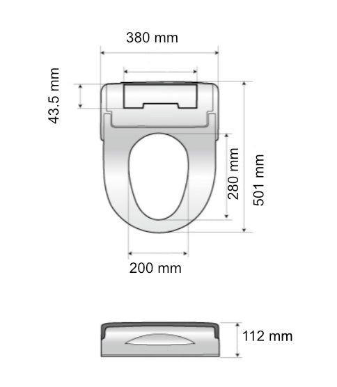 DIB N COLLECTION ULTRA SLIM BIDET WITH SIDE CONTROL